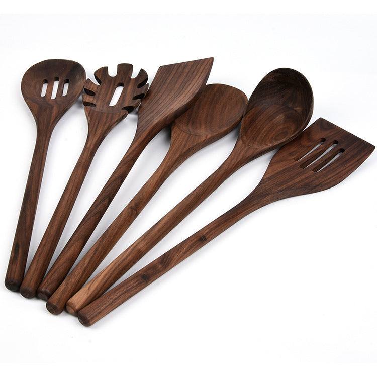 6-Piece Black Walnut Kitchen Utensils - Sustainable Living