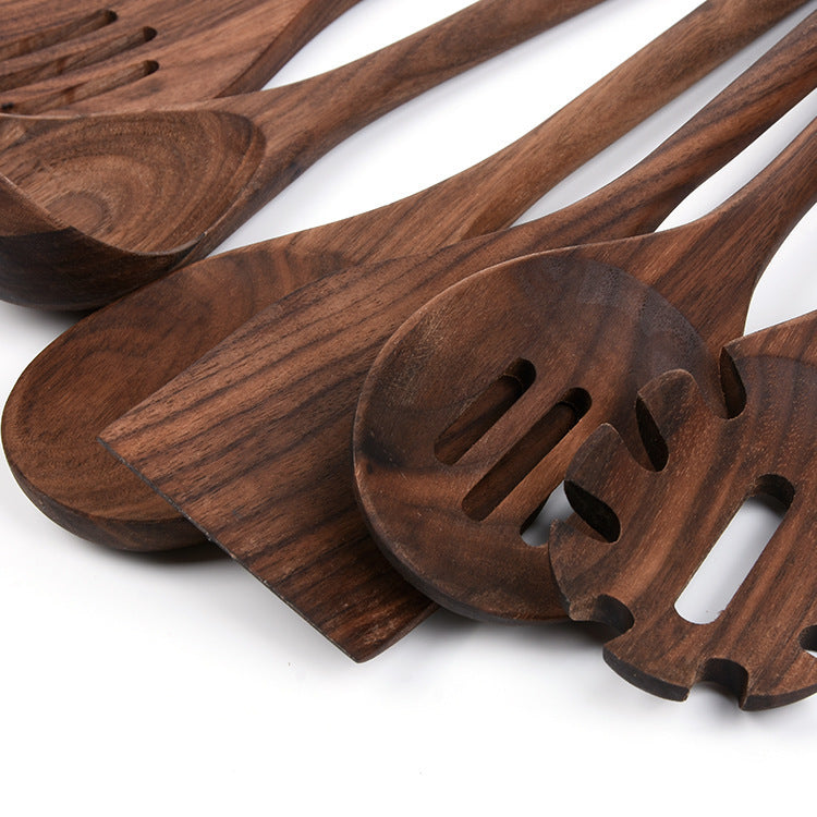 6-Piece Black Walnut Kitchen Utensils - Sustainable Living