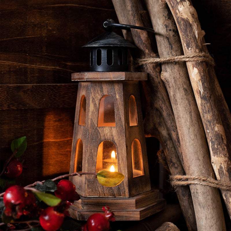 Wooden lighthouse candle holder - Sustainable Living