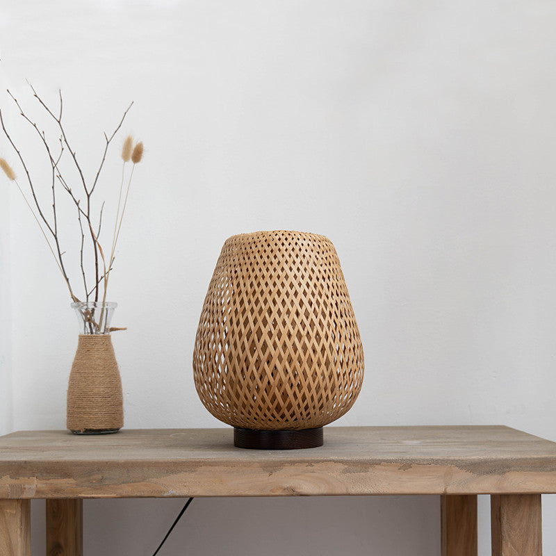 Bamboo Weave Desk Lighting - Sustainable Living