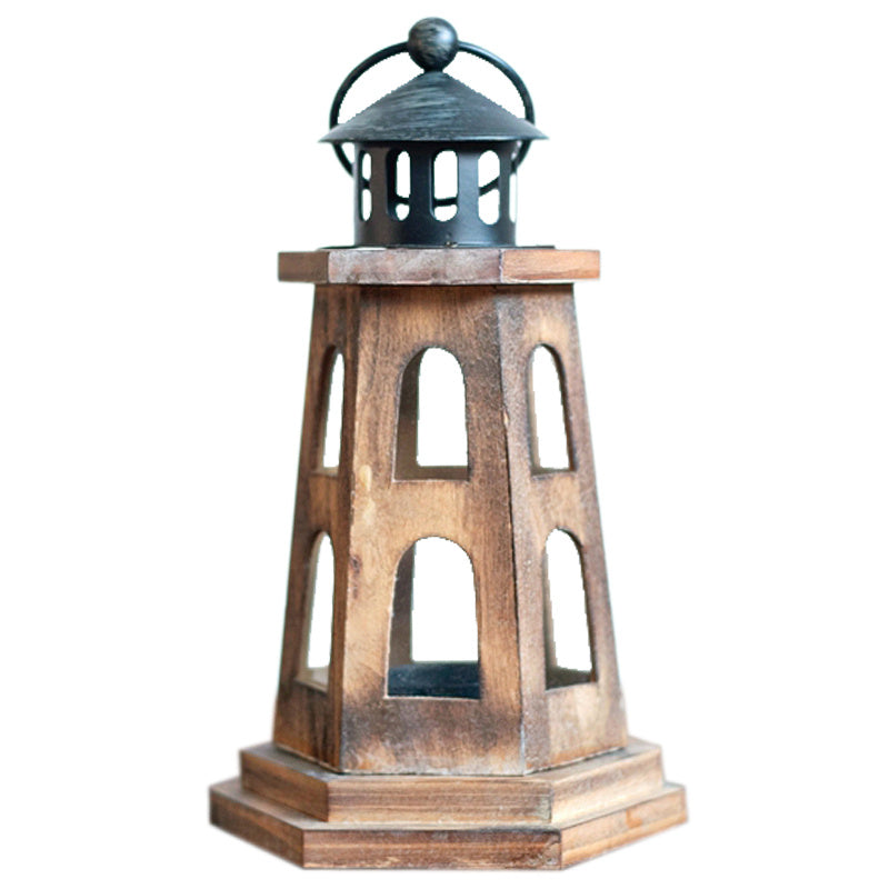 Wooden lighthouse candle holder - Sustainable Living