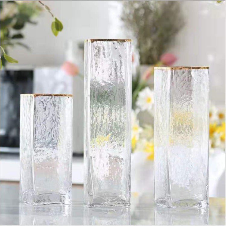 Transparent Gold-painted Glass Vases - Sustainable Living