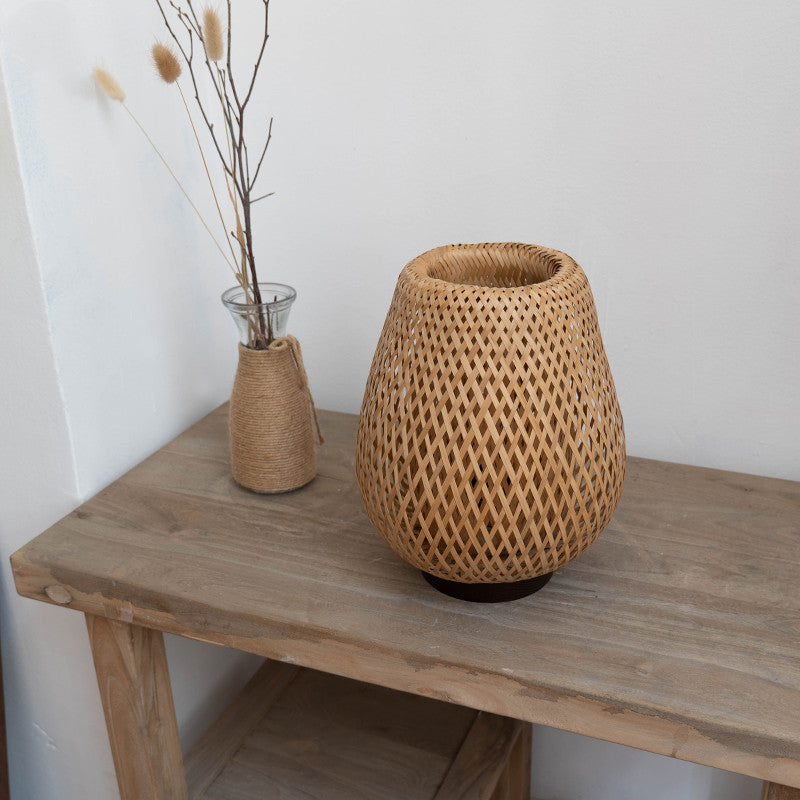 Bamboo Weave Desk Lighting - Sustainable Living