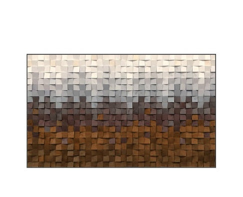 Wood Three-dimensional Handmade Mosaic Art - Sustainable Living