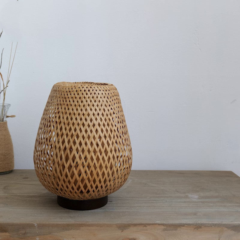 Bamboo Weave Desk Lighting - Sustainable Living